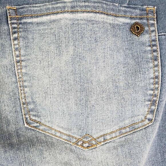 Democracy Jeans Ab Solution Womens Size 14 Blue Denim High Rise Straight - Picture 5 of 8